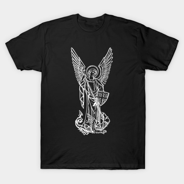 Saint Michael T-Shirt by la chataigne qui vole ⭐⭐⭐⭐⭐